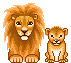 Gif animé lion lionceau